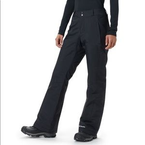 Columbia Black Nylon Snow Pants Water Resistant XL
